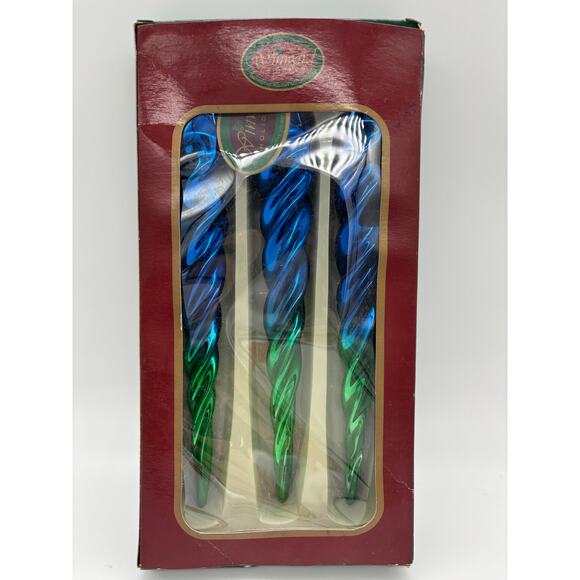 Vintage new old stock Windward Holidays Christmas two tone icicles mercury glass - Picture 2 of 3